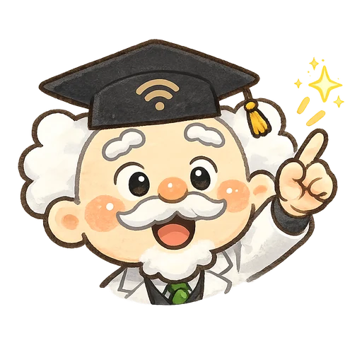 指さしするネットはかせ